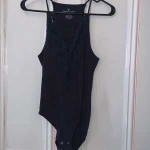 Navy bodysuit with lace. American eagle. Size small